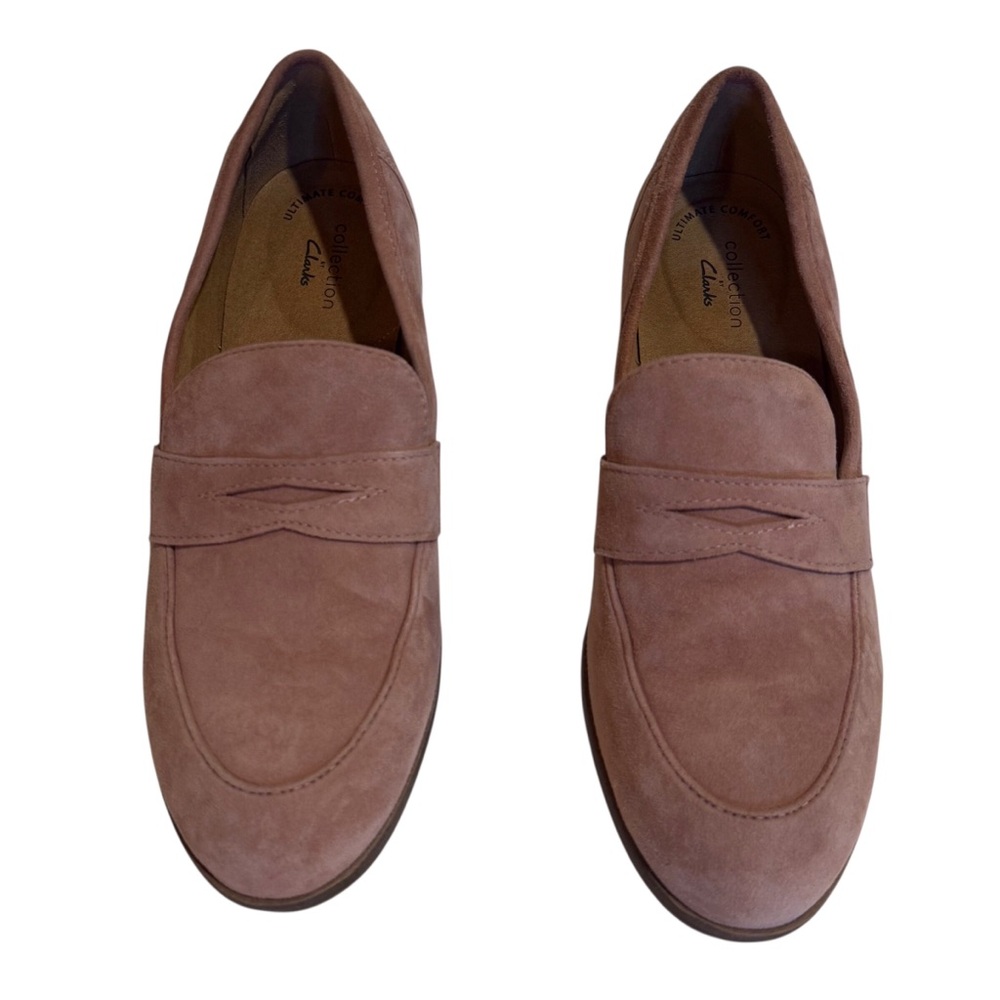 Clarks Ultimate Comfort Collection Trish Rose Suede Loafers.